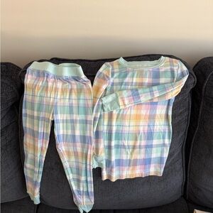 Little Sleepies Pastel Plaid Kids Pajama Set